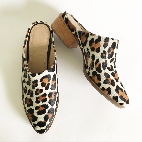 ABLE Local + Global Miriam Leopard Mules Shoes NEW 6 - Picture 3 of 9